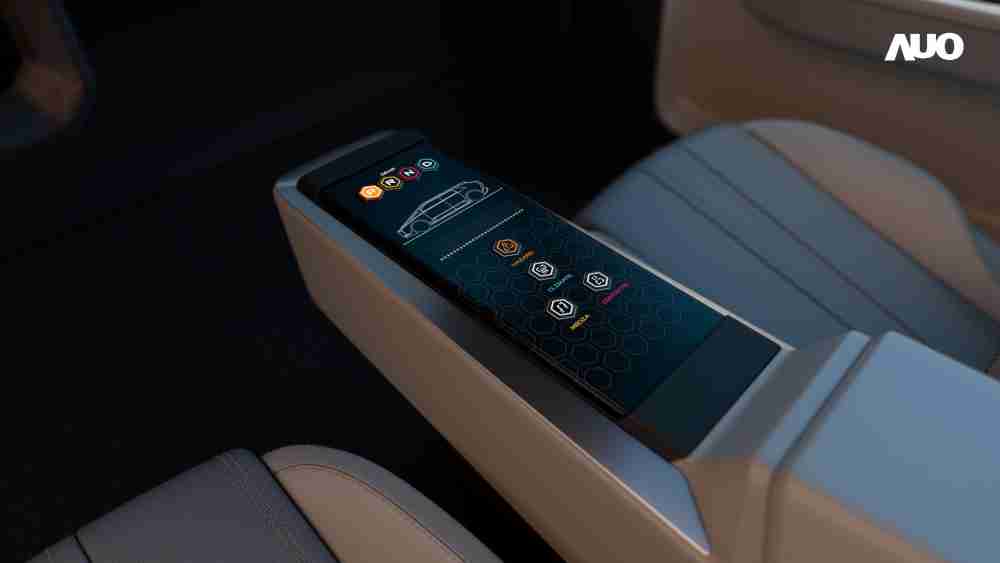 口袋牛店以人性化设计打造多变形态中控显示(Morphing Center Control)，，不使用时仅平面显示信息，，，，进行操作时，，，显示器则会动态隆起，，转变成3D实体按钮，，并有触觉回馈，，展示人机互动新体验